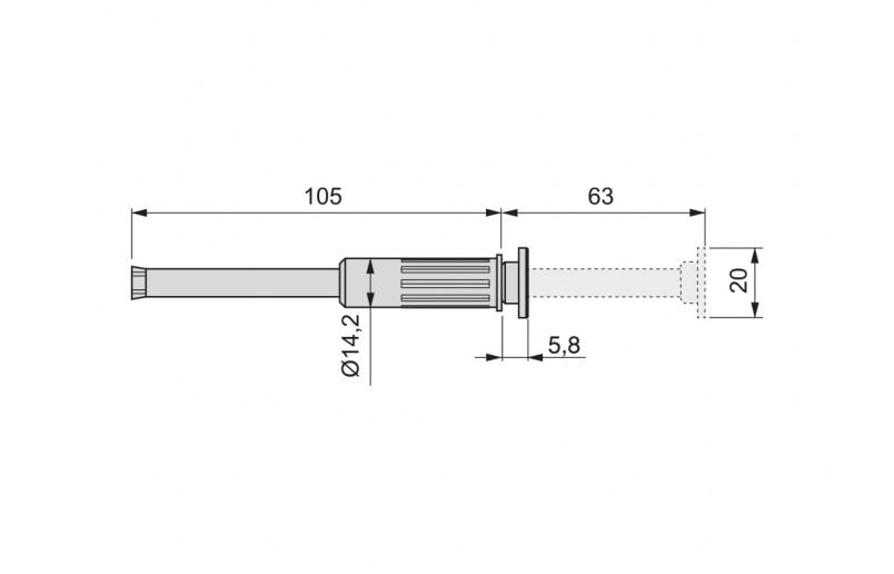 Uittrekbare inbouw garderobehouder