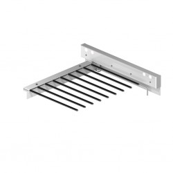 Uittrekbaar pantalonrek zilver voor 9 pantalons (zijwand montage) 