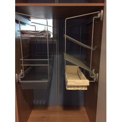 Uittrekbaar opbergrek met 2 niveau's 