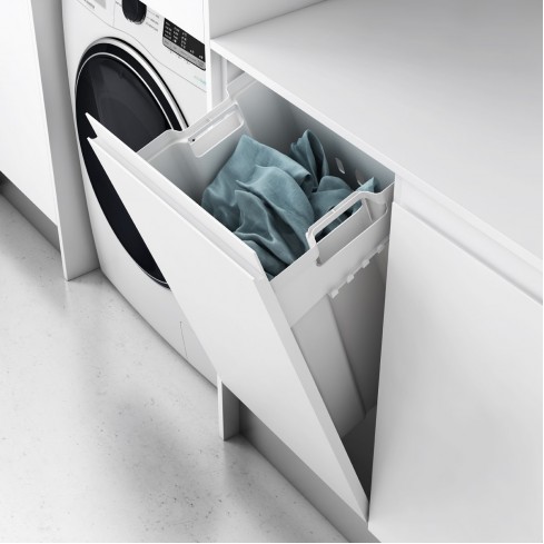 Wasmand wit kunststof uitneembaar