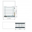 Wasmand staal antraciet voor frontmontage