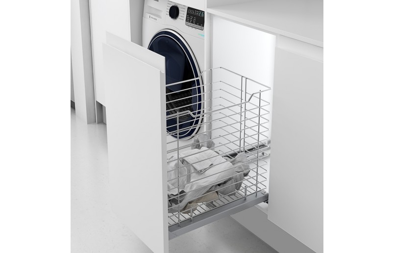 Wasmand staal verchroomd voor frontmontage