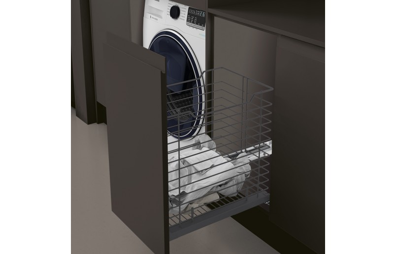 Wasmand staal antraciet voor frontmontage