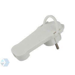 Extra platte stekker wit en zwart