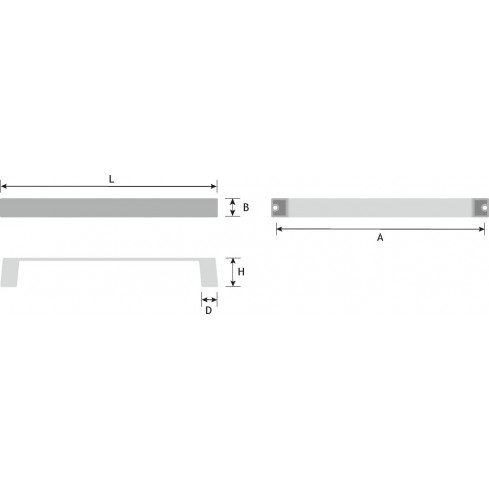 Greep eiber wit mat 168 mm