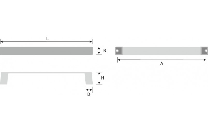 Greep eiber wit mat 168 mm