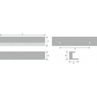 Greep Station zwart aluminium 190 mm