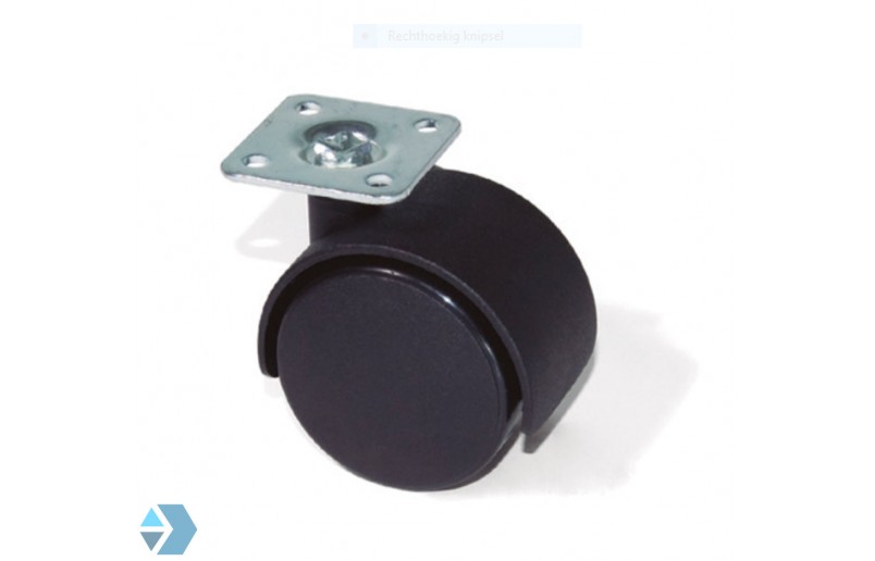 Meubelwiel hard met plaat - MW