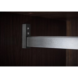 Luxe kledingroede antraciet, lengte 120 - 180 cm