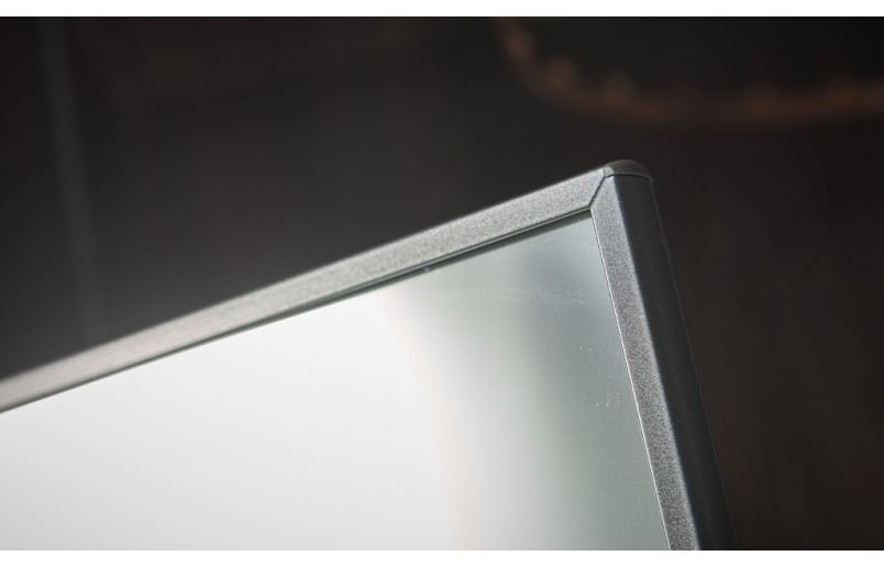 Luxe uittrekbare en draaibare kastspiegel antraciet 120x35 cm