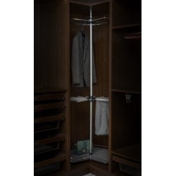 Luxe antraciet kleding rek draaicarrousel voor hoekkasten