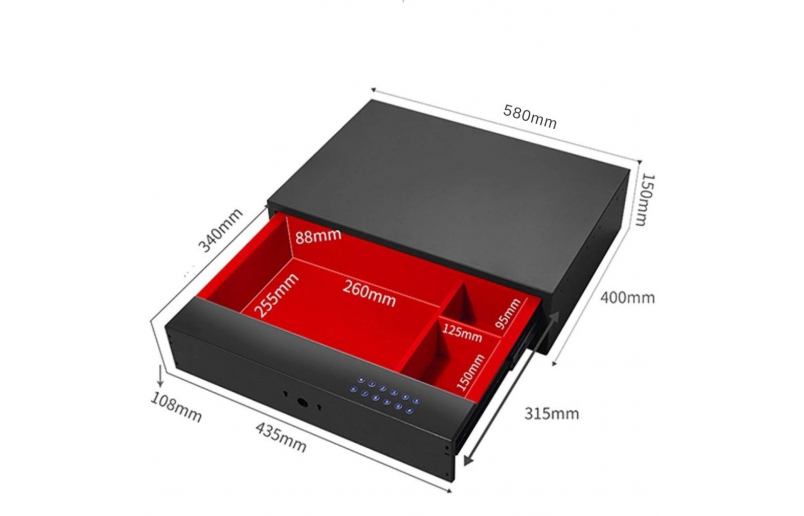 Luxe uittrekbare inbouw kluislade - safe-box