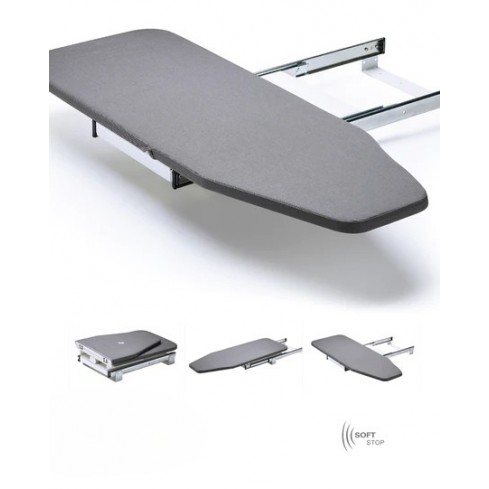 Luxe uittrekbare en 180° draaibare inbouw strijkplank