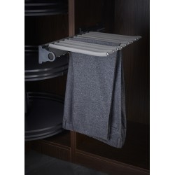 Luxe uittrekbare antraciet pantalonhouder  zijmontage met soft-close