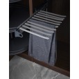 Luxe uittrekbare antraciet pantalonhouder  zijmontage met soft-close