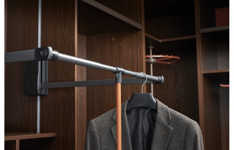 Kledinglift luxe antraciet/oranje draagvermogen 15 kg