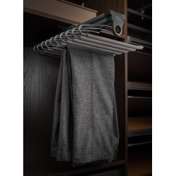 Luxe uittrekbare antraciet pantalonhouder met soft-close