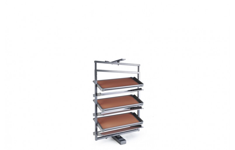 Luxe schoenencarrousel antraciet/oranje voor 18 paar schoenen, 360° draaibaar