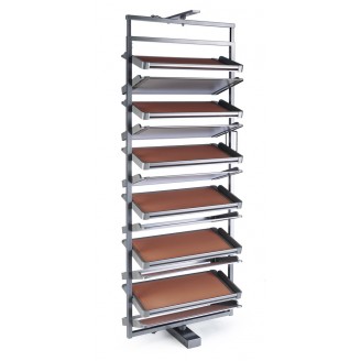 Luxe schoenencarrousel antraciet/oranje voor 36 paar schoenen, 360° draaibaar