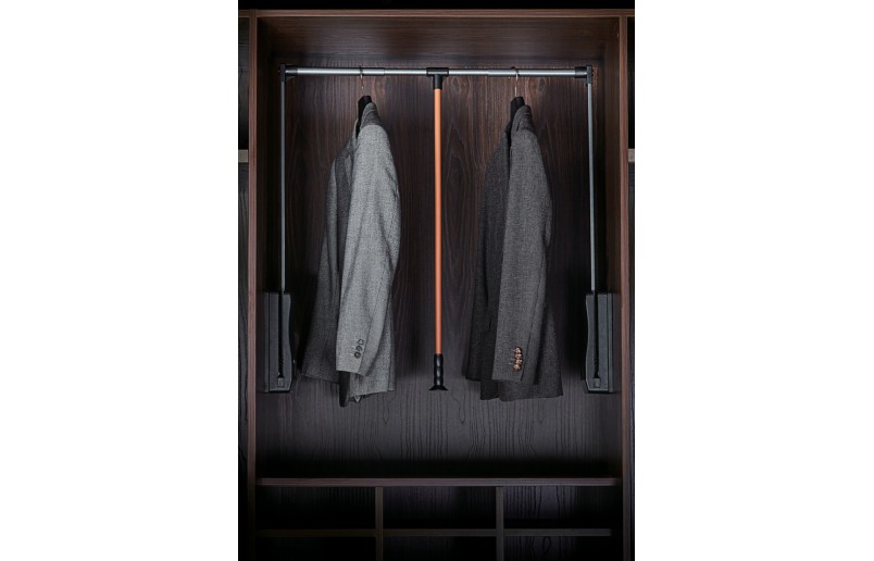 Kledinglift luxe antraciet/oranje draagvermogen 15 kg