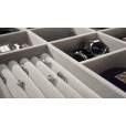 Luxe uittrekbare antraciet sieradenlade - juwelenbox met soft-close