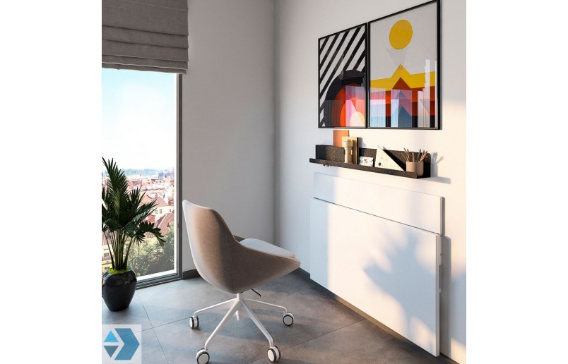 Plankdrager neerklapbaar 300mm wit, set á 2 stuks