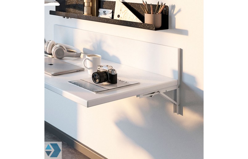 Plankdrager neerklapbaar 300mm wit, set á 2 stuks