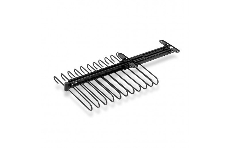 Uittrekbaar pantalonrek zwart voor 11 pantalons