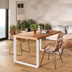 Tafelpoten wit 720 mm hoog, breedte 600 mm, set á 2 stuks