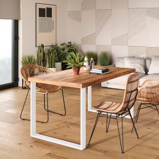 Tafelpoten wit 720 mm hoog, breedte 600 mm, set á 2 stuks