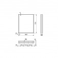 Tafelpoten zwart 720 mm hoog, breedte 600 mm, set á 2 stuks