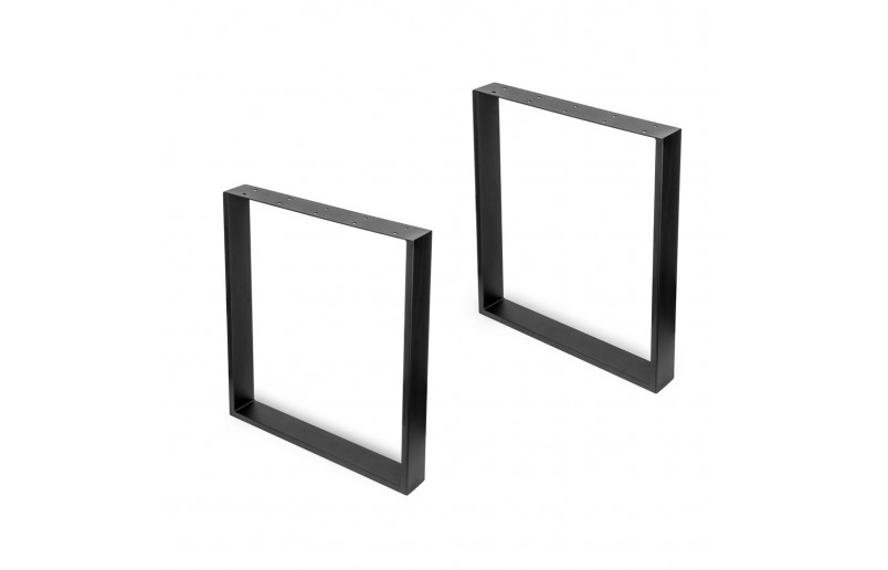 Tafelpoten zwart 720 mm hoog, breedte 600 mm, set á 2 stuks