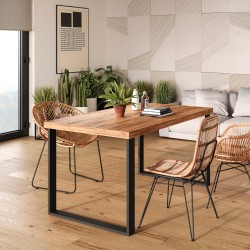 Tafelpoten zwart 720 mm hoog, breedte 800 mm, set á 2 stuks
